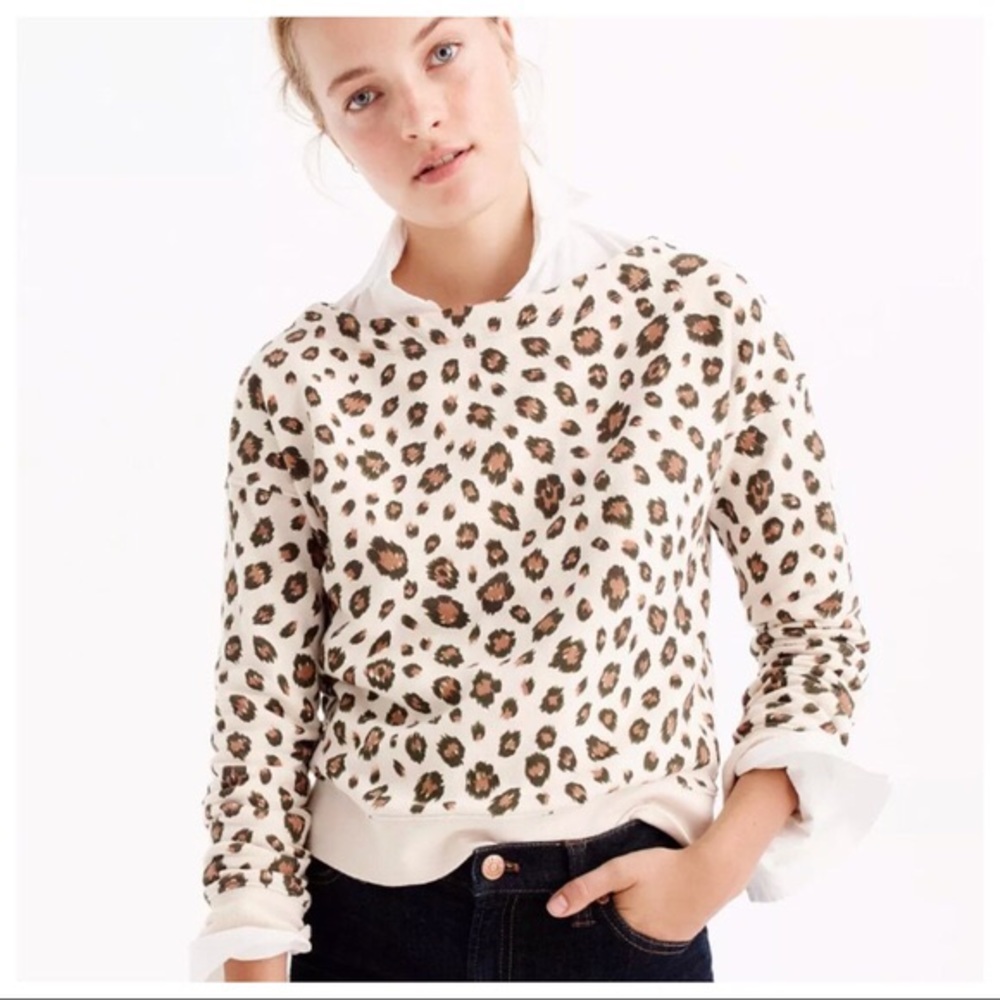 J Crew Cheetah Sweetshirt
